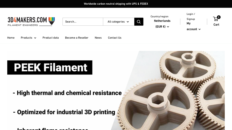 High Quality Filaments PEEK, PEKK, PEI, PPSU, PCL, PETG, ABS, PLA, C8