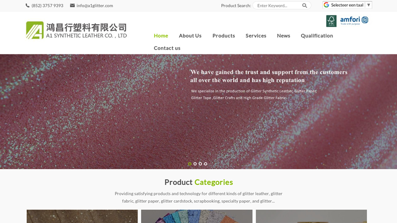 A1 Synthetic Leather Co., Ltd. Glitter Paper, Glitter Vinyl.