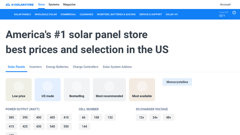 Solar Power Systems & Solar Energy Equipment - A1 Solar Store