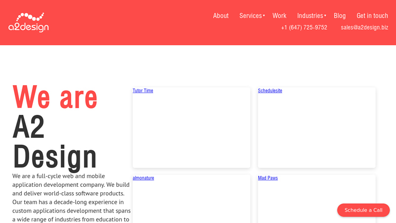 A2 Design Inc. - Web Development for Startups