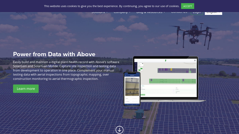 Above builds digital plant management software for solar plants