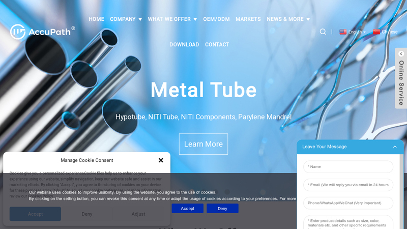 Medical Extrusion Tubing, Heat Shrink Tubing, PTFE Liner - AccuPath