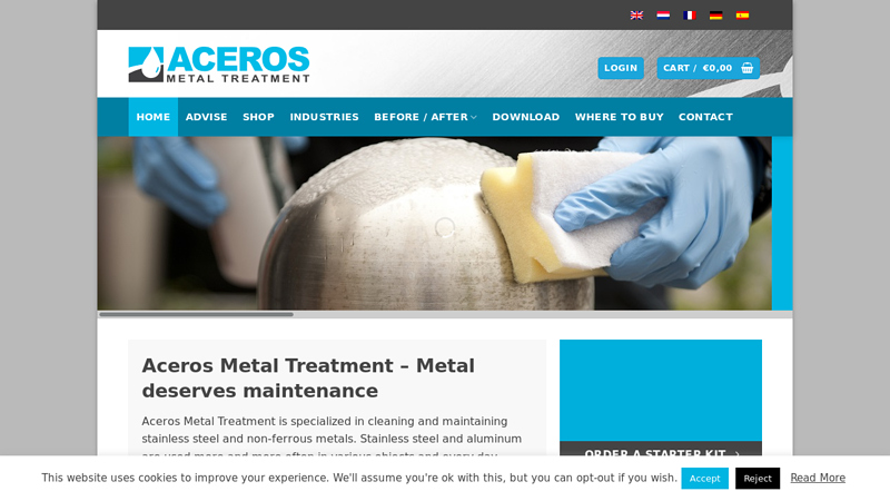 Remove rust from Stainless Steel with a 100% organic solution | Aceros