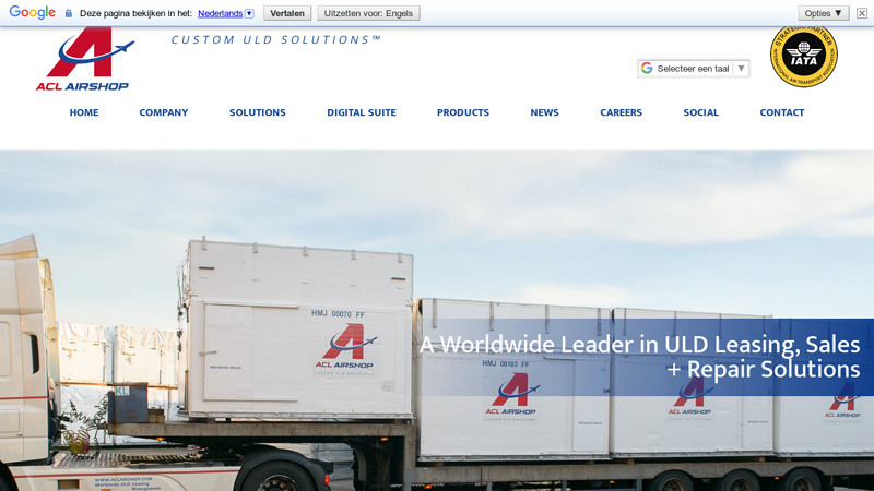 ACL Airshop provides ULD Leasing, ULD Sales, ULD Repair, ULD Control, Bluetooth ULD Tracking, our innovative FindMyULD? app, pallets, cargo nets, straps, ULD containers for horse and animal transport, and air cargo products and services for the aviation industry.