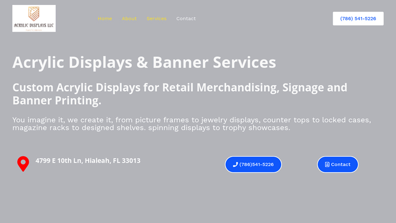 Acrylic Displays & Banner Services | Custom Acrylic Fabrication