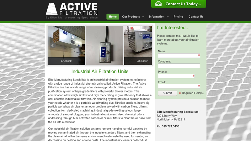 Industrial Hanging Air Filtration Cleaners Complete air filtration systems - Commercial Filtration Units - Midwest