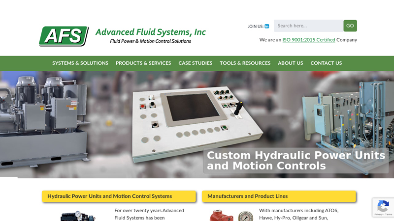 Advanced Fluid Systems | Hydraulics | Advanced Motion Controls