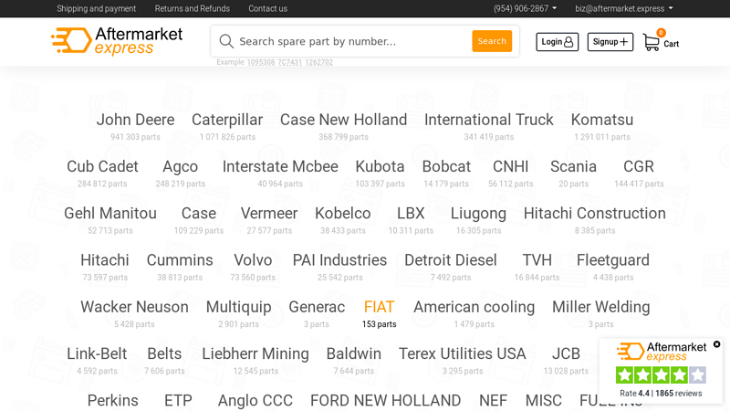 AFTERMARKET AND OEM PARTS FITS CATERPILLAR, JOHN DEERE, KOMATSU - AFTERMARKET.EXPRESS