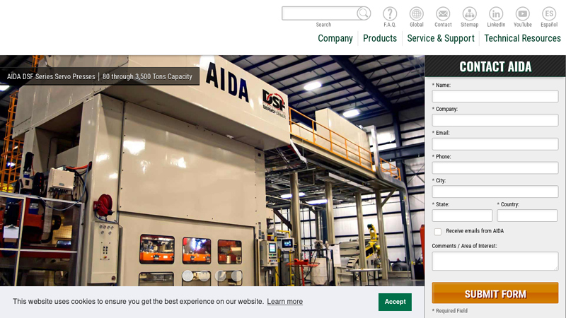 Stamping Presses | Mechanical & Servo Presses | AIDA