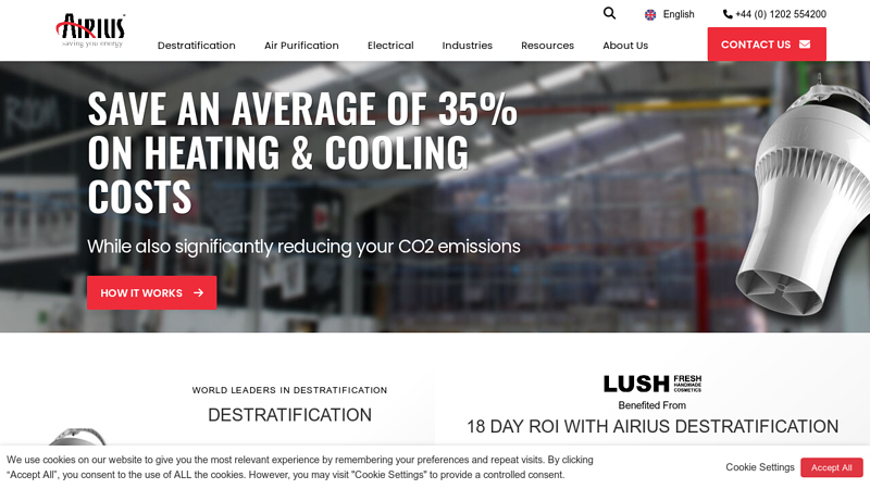 Airius Destratification Fans | Air Purification | Electrical Contracting