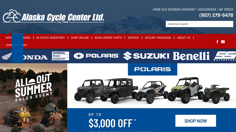 Alaska Cycle Center | Polaris, Honda, Suzuki Dealer, Anchorage