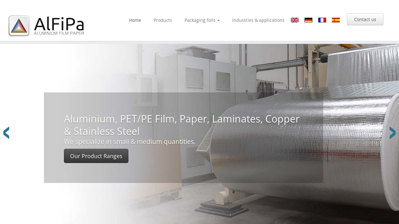 Aluminium Foil | Laminates | PET, PE & Paper - Alfipa