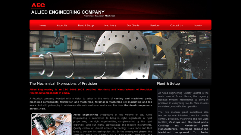 Castings and Machined parts, Machined component, Machined Parts, Fabrication & machining, Forgings and machining, Machining Job work; Welcome to Allied Engineering Company