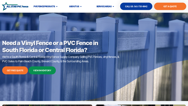 All Star PVC Fence: 1st South Florida Vinyl Fence Supply