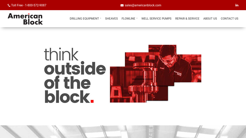 We provide a wide array of oilfield drilling and marine products. | American Block