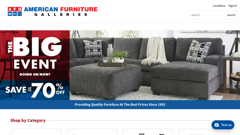 American Furniture Galleries | Sacramento, Elk Grove, Folsom, Rancho Cordova, Roseville, Placer County, and Sacramento County California