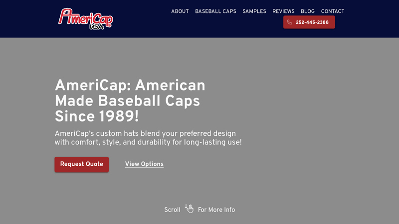 American Made Baseball Cap | Custom Embroidered Hats | Americap