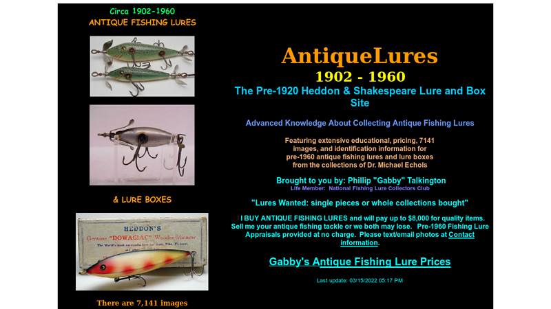 AntiqueLures: old fishing lures and tackle