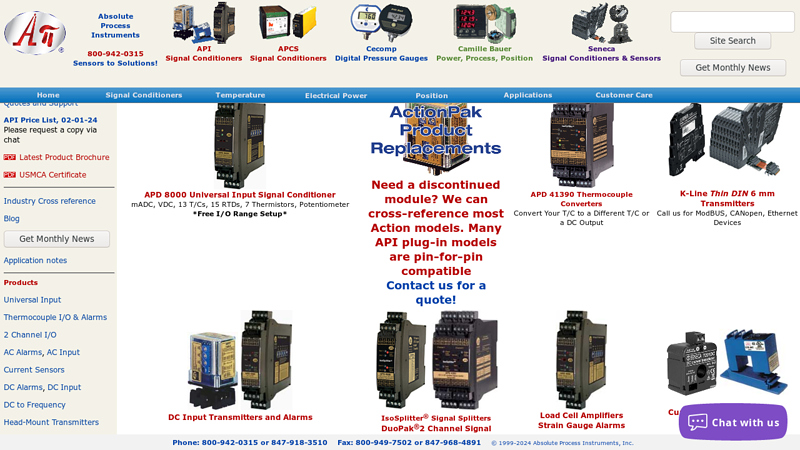 Signal Conditioners, Transmitters, Isolators, Converters