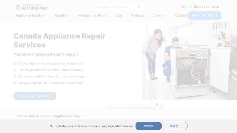 Same Day Appliance Repair near me - 24/7 Service in Canada