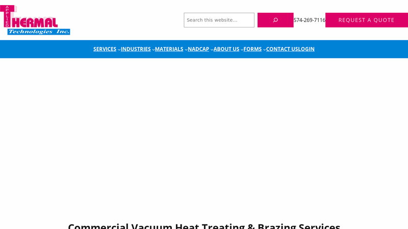 Commercial Vacuum Heat Treating & Brazing Services - Applied Thermal Technologies