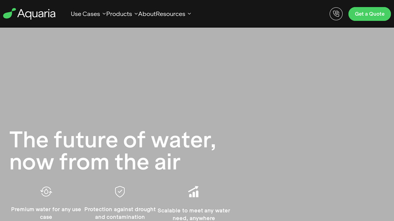 Aquaria - Safe, Clean Water from Air
