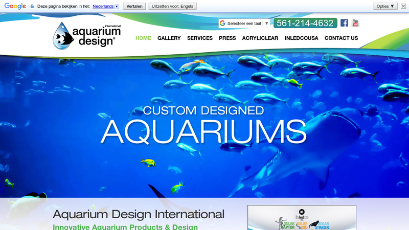 Aquarium Design International | Custom Acrylic Aquarium Design | Aquarium Development | Aquarium Installation | Aquarium Maintenance | Acryliclear Underwater Polishing Systems | inledco LED Lighting Systems