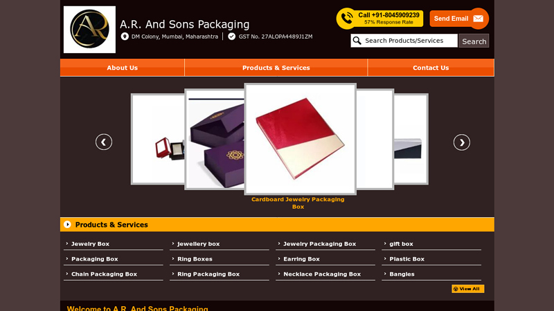 A.R. And Sons Packaging - Manufacturer of Jewelry Box & jewellery box from Mumbai