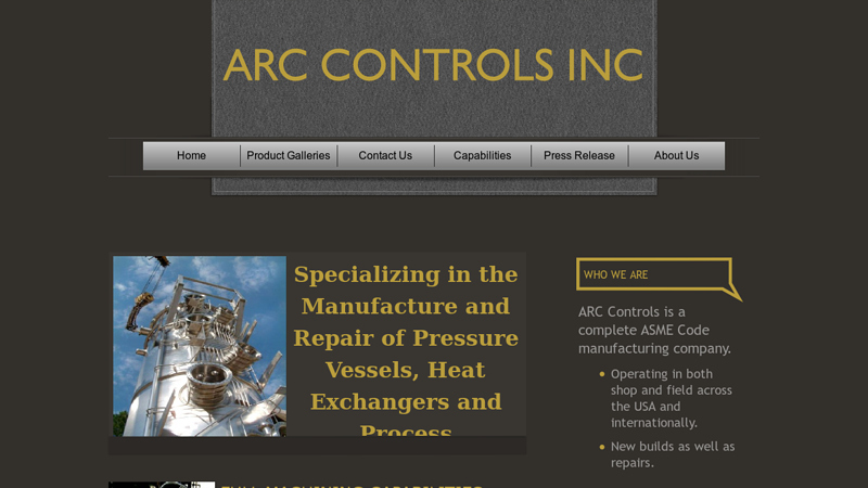 Arc Controls, Inc. heat exchangers, pressure vessels, Titanium, Zirconium, Hastelloy, Inconel and exotic metals