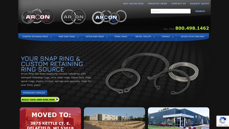 Industrial Retaining Ring & Snap Ring Manufacturer | Arcon Ring
