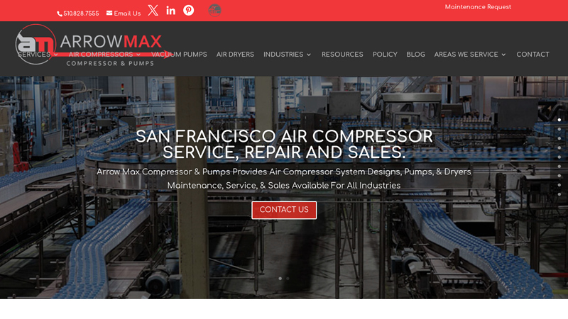 Trusted Air Compressor Service Company in San Francisco | Arrow Max Compressor and Pumps