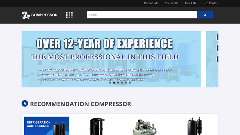 Air compressor, refrigeration compressors, air compressors spare parts - A&S Aerodynamic Co., Ltd