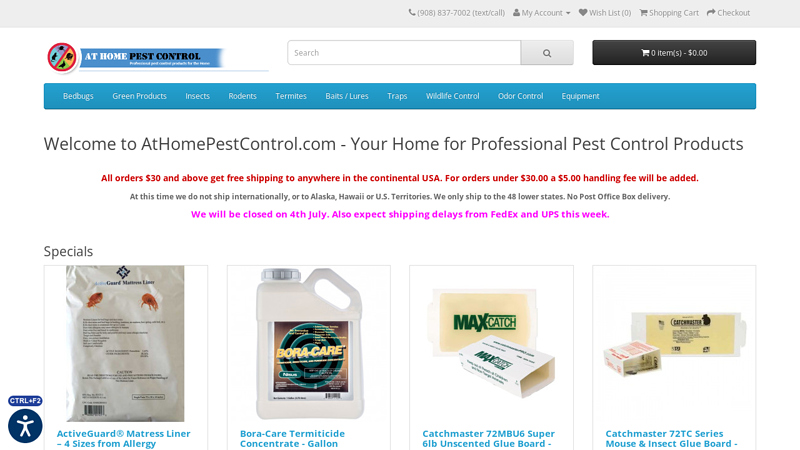 At Home Pest Control Products and Supplies