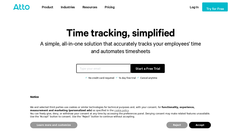 Atto: Timesheet & Time Tracking Software
