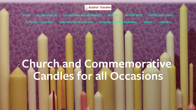 Austral Candles Australian Made Church and Commemorative Candles