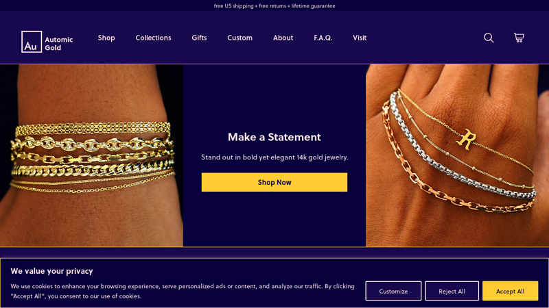 Radically Wearable Pure Gold | Automic Gold New York