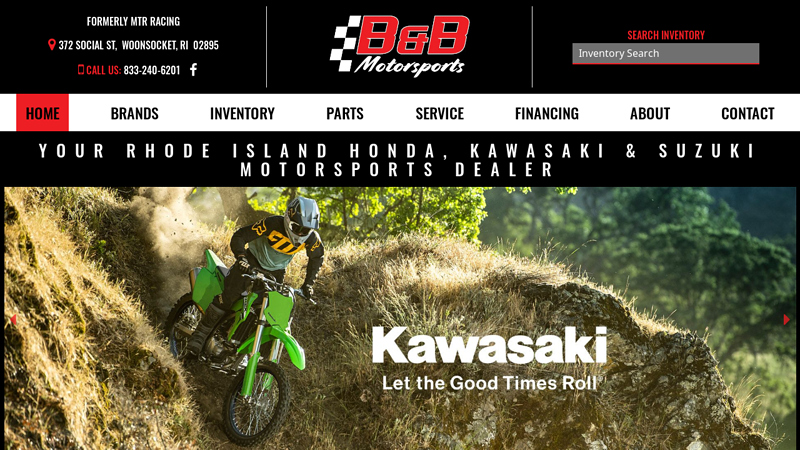 Honda, Kawasaki, & Suzuki Motorsports Dealer in Woonsocket RI | B&B Motorsports