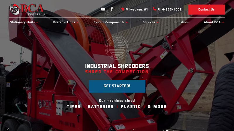 Industrial shredders and recycling machinery: shred tires, plastic, paper & electronic waste | BCA Industries