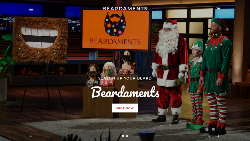 Beard Lights, Christmas Beard Ornaments, Beard Glitter, and more! C Beardaments