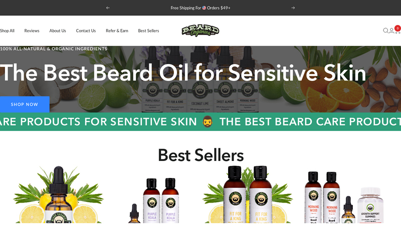 Organic Beard Oil | Beard Wash | Beard Conditioner | Beard Organics