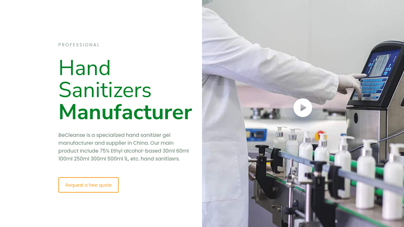 Hand Sanitizer Manufacturer & Supplier - BeCleanse