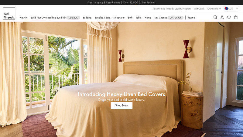 100% Flax Linen Bed Sheets | Linen Duvets | Luxe Bedding C Bed Threads