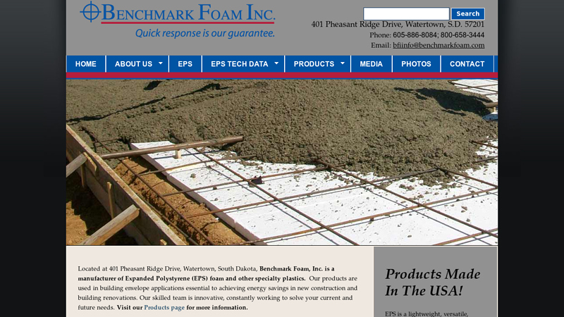 Benchmark Foam: Expanded Polystyrene (EPS) Foam Manufacturer