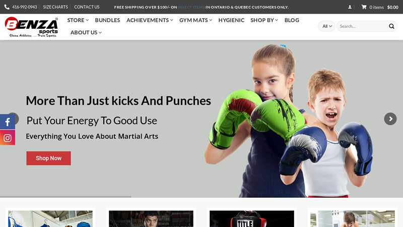 Benza Sports | Martial Arts Supplies, MMA Shorts Store Canada