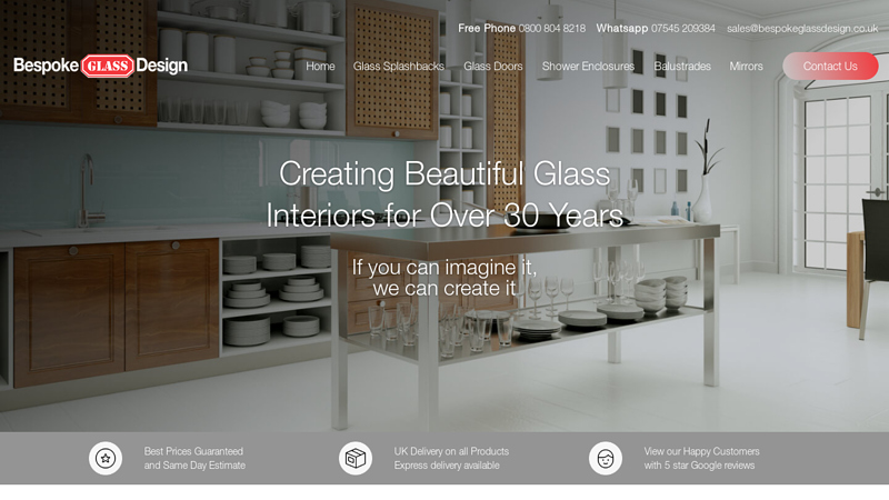 Bespoke Glass Splashbacks | Kitchen Splashback | Quality Glass Door