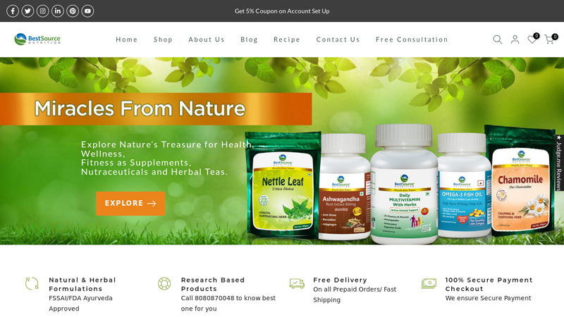 Best Source of Nutrition Supplements & Herbal Teas from Nature C BestSourceNutrition.com