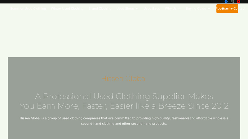 Leading Used-Product Supplier C Hissen Global