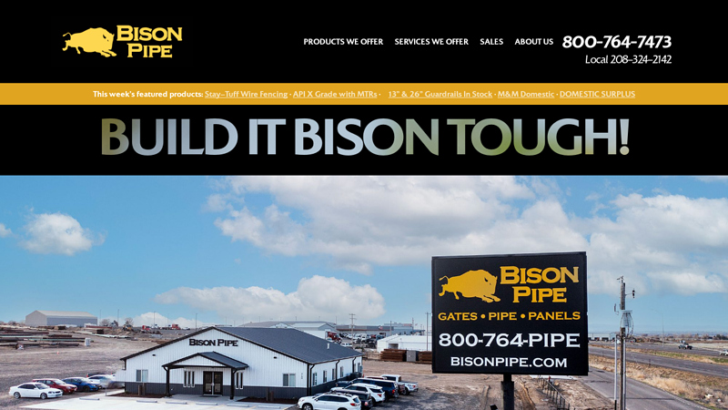 Home | Bison Pipe C Steel Pipe, Fencing, & Gates