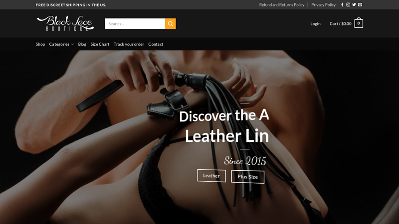 Sexy Leather Lingerie & Online Erotic Boutique - Black Lace