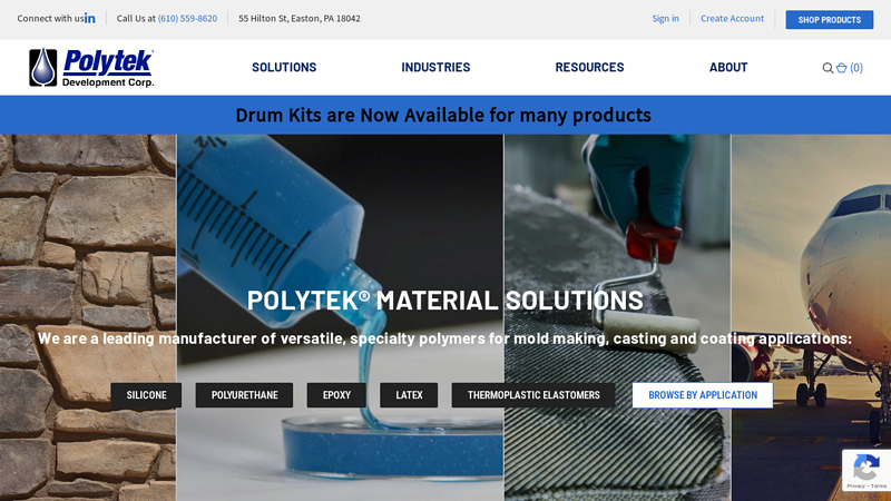 Polytek Development Corp. | Materials for Mold Making, Casting & Coating